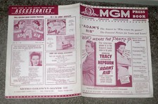 ADAM'S RIB original 1949 rare U.K. pressbook SPENCER TRACY/KATHARINE HEPBURN