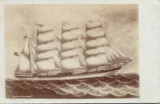 1910 Real Photo Postcard RPPC - "Matterhorn" Schooner Ship M. Barnard 