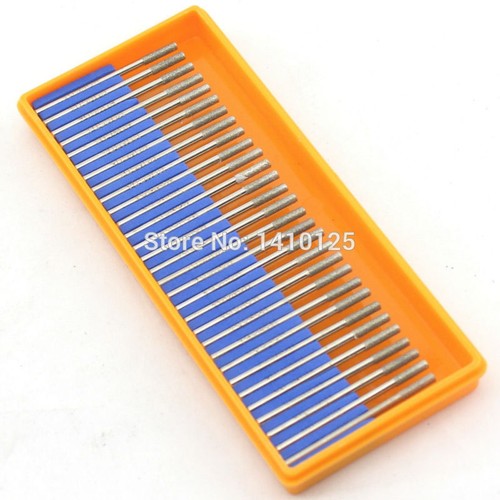 30Pcs 2.5 mm Cylinder Diamond Grinding Head Needle Coated Cylindrical Rotary 10# - Picture 3 of 9