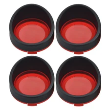 4x Turn Signals Red Lens Cover w/Black Visor Bezels for Harley Sportster Softail