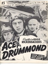 Ace Drummond Movie Serial Pressbook 1940's re-release edition-Eddie Rickenbac...