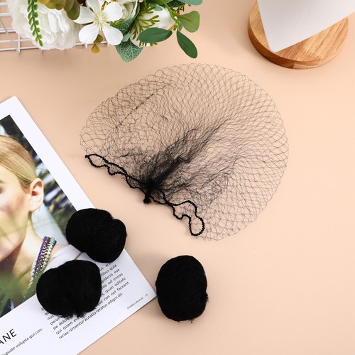100 Pezzi Rete per Capelli per Avvolgere Reti per Capelli Balletto Nido per Dormire Panino - Foto 3 di 11