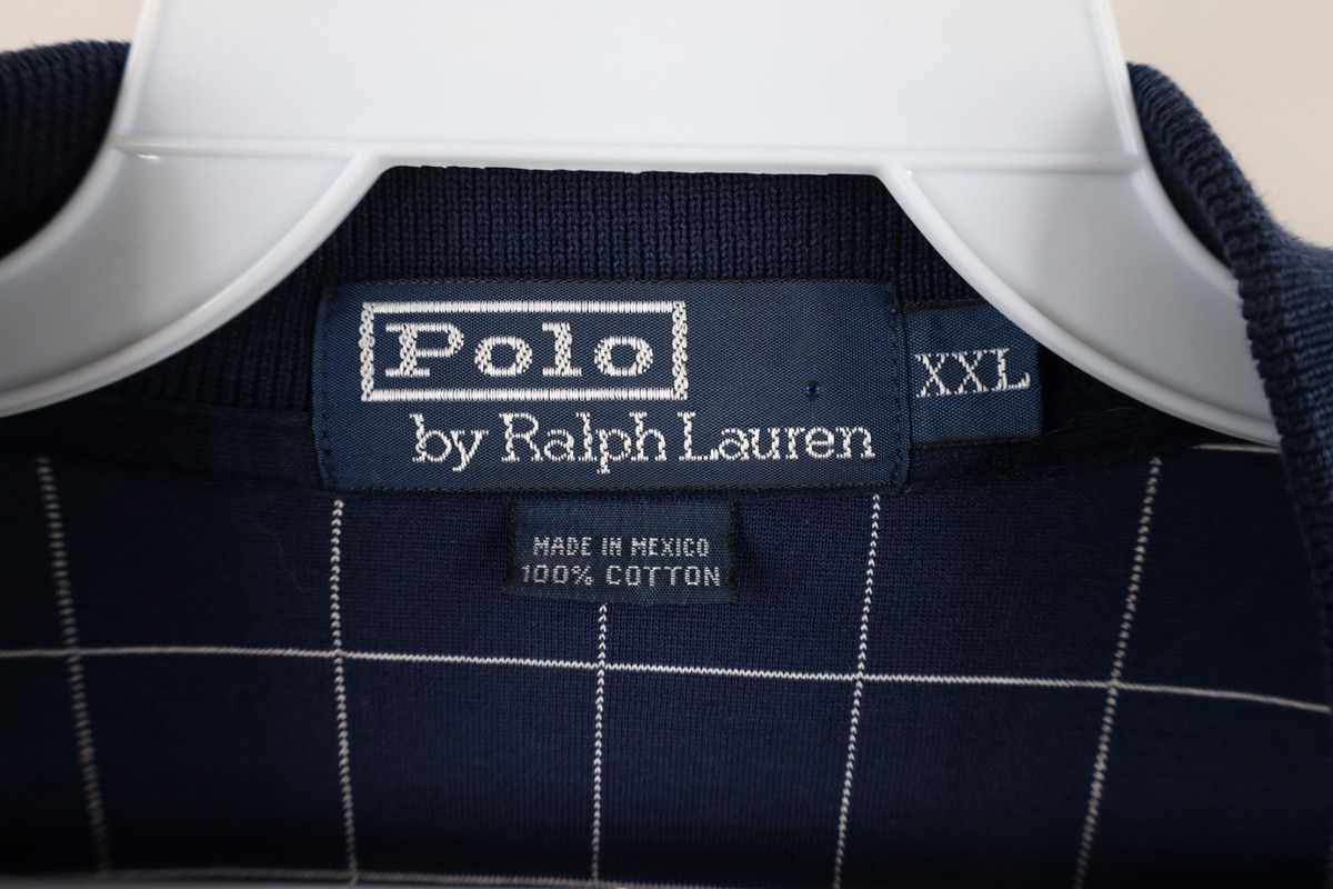 PolobyRalphLauren RugbyShirt 刺繍 90s XXL Vintage 90's Polo Ralph Lauren Embroidered Rugby Shirt