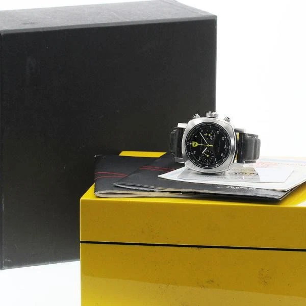 Panerai — Officine Panerai Ferrari Scuderia FER00008 45mm SS Black Dial Watch #C3033