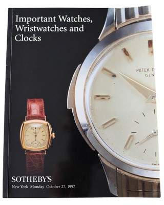 Sotheby's Important Watches, Wristwatches & Clocks 1997 Auction Catalog