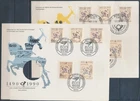 XE66525 Germany 1990 Bundespost postal relay routes FDC's used