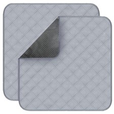 2 PCS 22x21" Gray Washable Waterproof Chair Pads for Incontinence Reusable