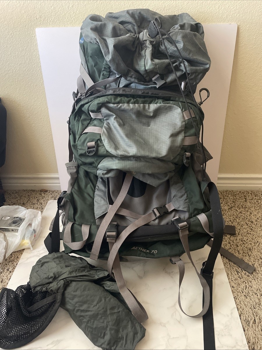 Osprey Aether 70 Hiking Backpack - 70L - Large Capacity - Used Green | eBay Osprey Aether 70 Hiking Backpack - 70L - Large Capacity - Used Green | eBay