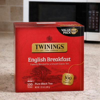 Classic English Breakfast Black Tea Bags   Individually Wrapped, 100 Count Box