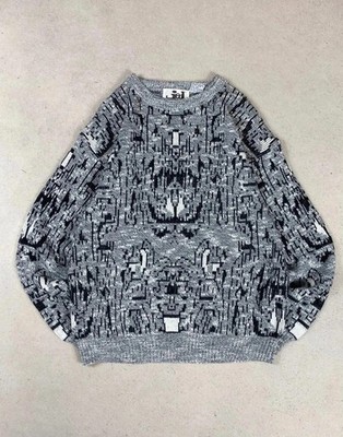 Jed Pullover Rundhals Crewneck 90er Wolle Wool Vintage Sweatshirt Grau M