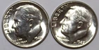 (2) Brilliant Uncirculated Roosevelt Dimes - 1946D 1947D - #9735D FREE SHIPPING