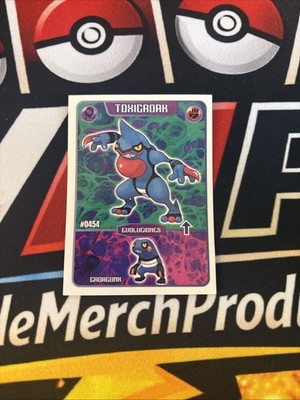 Rare POKEMON EVOLUTIONS STICKER Toxicroak - Groagunk FULL ART Low Pop