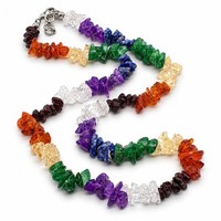 Sieben Chakra Halskette NatüRliche Edelstein Perlen 18 Zoll Meditation Schmuck
