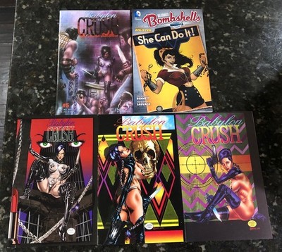 Babylon Crush 1, 2, 3, 5 1995 Boneyard Press & DC Bombshells Vol 1 TPB Enlisted