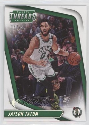 2021-22 Panini Chronicles Threads 75th Anniversary 18/75 Jayson Tatum #96 o7m