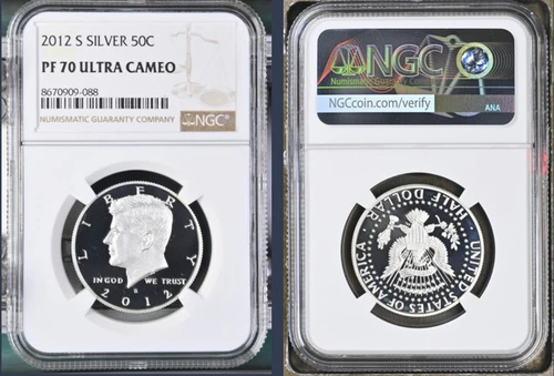 2012-S SILVER Kennedy Half Dollar 50c NGC PF70 Ultra Cameo