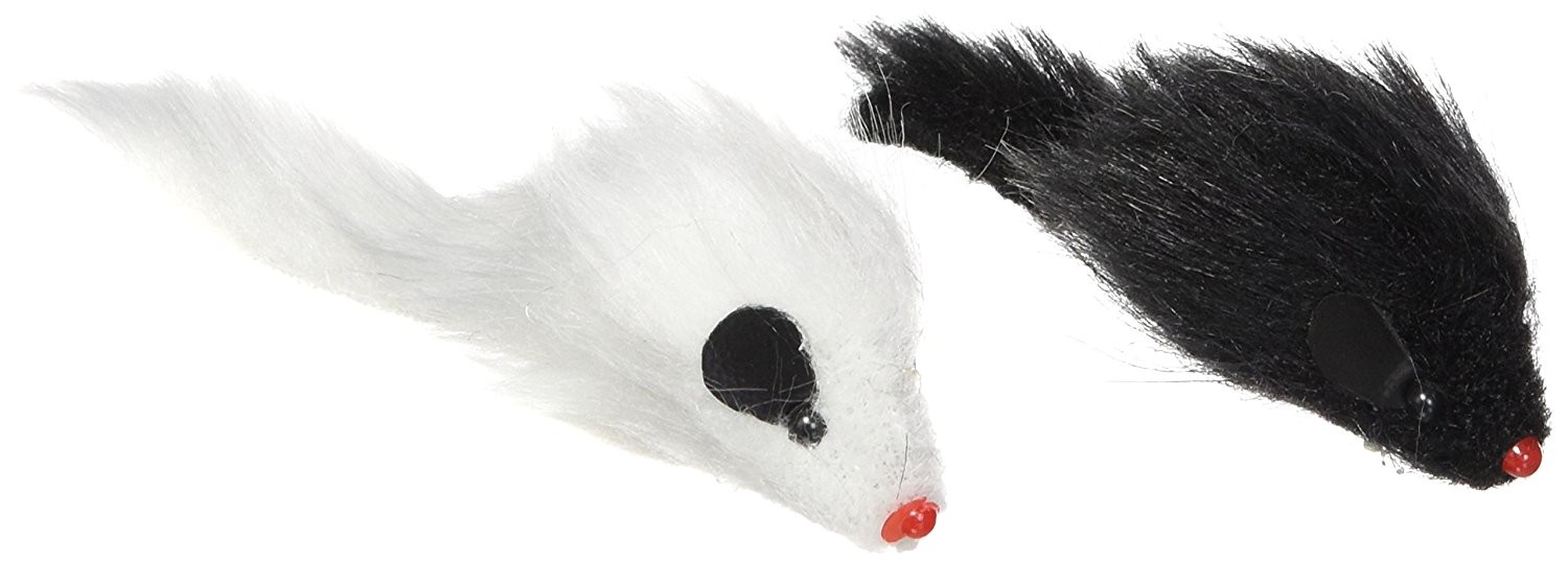 Ethical Pet Spot Twin Plush Mice  Rattle & Catnip Cat Toy - 
