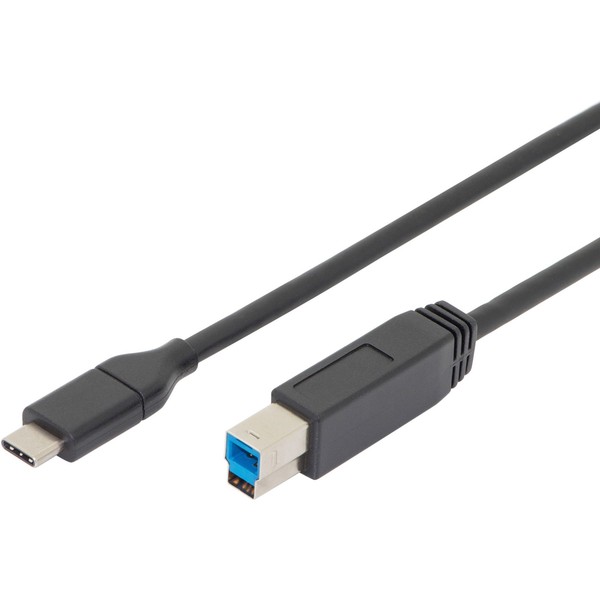 Digitus Usb 3.2 Gen 1 Anschlusskabel USB-C > USB-B, Kabel, Schwarz-image