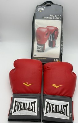 Everlast Pro Style Training Gloves 14 oz. Red Black Model 1200008