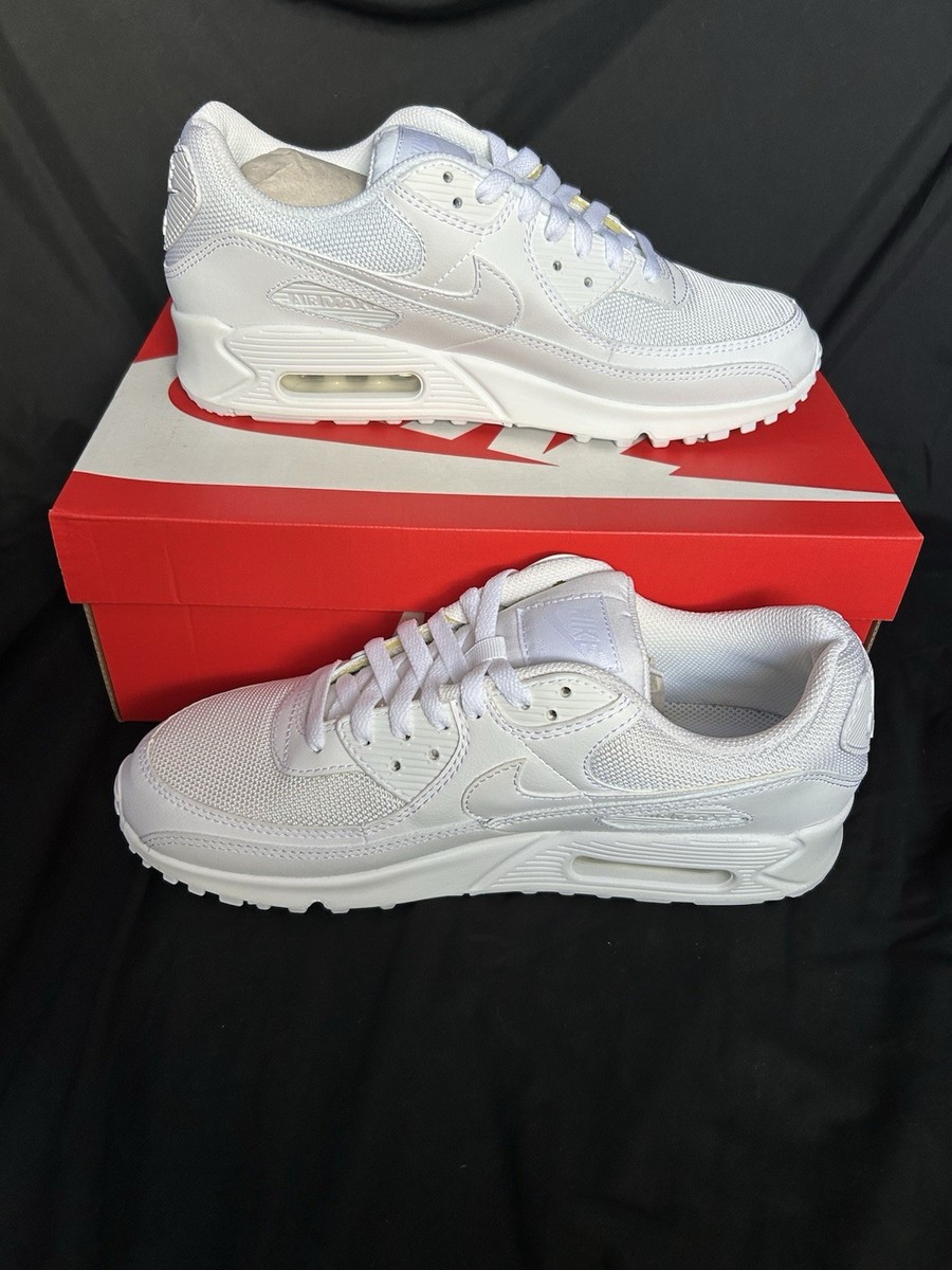 Nike Air Max 90 Triple White Mesh Low Top Men display picture 2