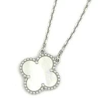 Van Cleef & Arpels Vintage Alhambra Pendant 750WG MOP 41cm VCARF48700