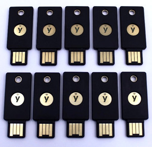 Lot of 10 Yubico YubiKey 5 NFC Security Key - Factory Reset