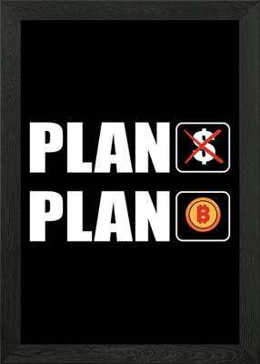 Plan B Bitcoin gerahmtes Wandbild Poster Leinwanddruck Bild