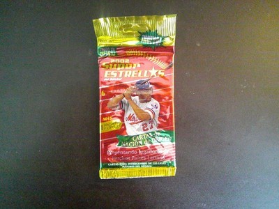2002 *DONRUSS SUPER ESTRELLAS* BASEBALL PACK.  FACTORY SEALED.  6 MLB CARDS/PACK