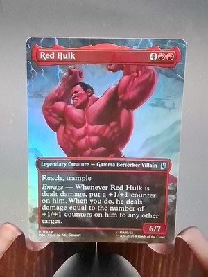 Red Hulk (Borderless) Marvel Super Heroes MTG Foil Near Mint