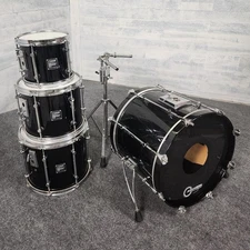 Used Sonor HiLite 4pc Drum Set Black - Good