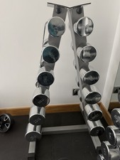 Chrome Dumbbell Set With Stand
