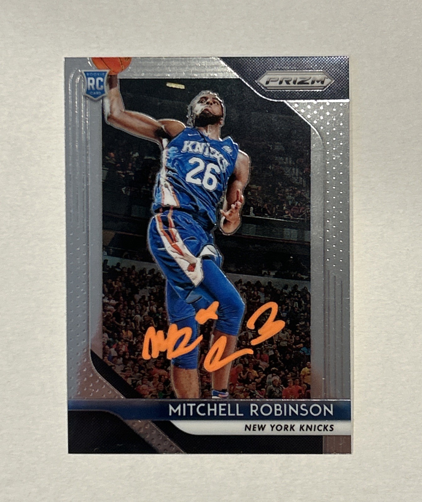 2018-19 Panini Prizm Mitchell Robinson Signed Autographed #227 RC Rookie Knicks