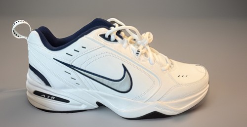 Nike Herren Air Monarch IV Weiß Marine Schwarz Turnschuhe Größe 12