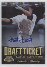 2011 Playoff Contenders Draft Tickets Signatures Taylor Featherston Auto 0t2s
