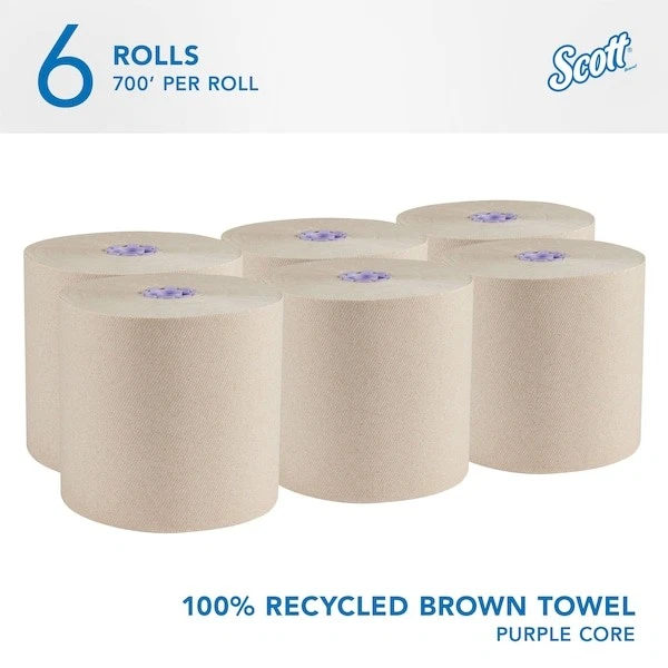 Rollo duro marrón 100 % reciclado Kimberly-Clark Professional 54038 Scott Essential Foto 2 de 4