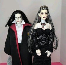 16 Tonner OOAK Vampires Toni Brown Pair Harley Quinn Hornet Repaint Custom DollT