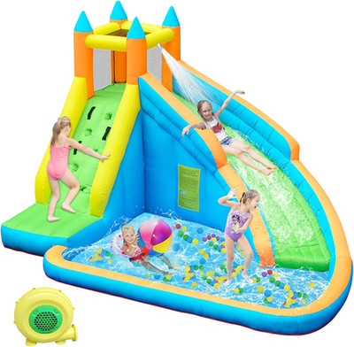Inflatable Water Slides for Kids Backyard, Water Bounce House with Slide, Waters