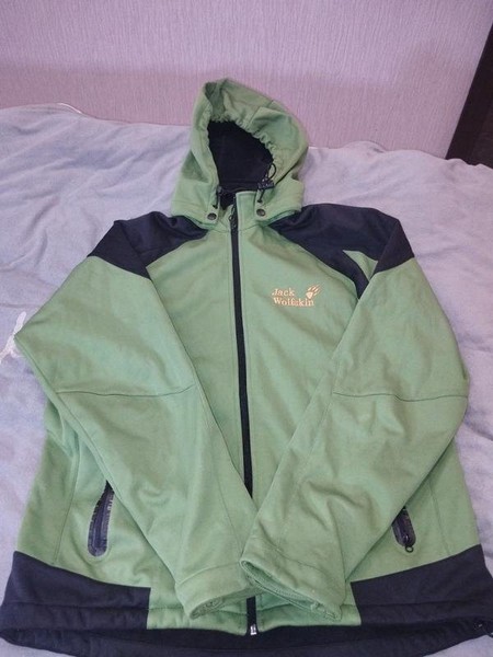 Men Jack Wolfskin Jacket Black Polyester 42 / XL / #9DXV