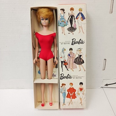 Vintage 850 Barbie WITH BOX  Bubble Cut Green Ear READ