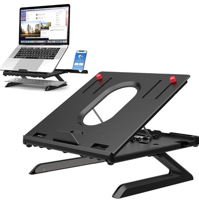 Klearlook Tragbarer Laptopständer - 9 Höhenverstellbar, Faltbar, Handyhalter