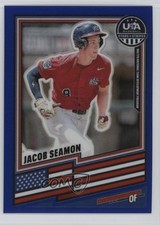2026 Panini Stars & Stripes Prizm Blue Prizm 220/299 Jacob Seamon #199 0j81