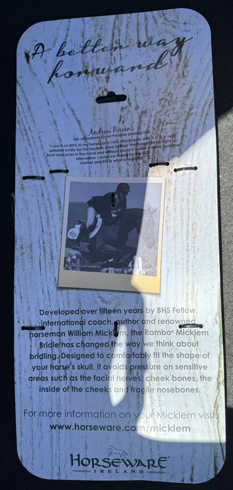 Brida de competición de cuero Rambo Micklem con riendas GRANDE (NEGRO) SBAB53-K000-LH Foto 2 de 2