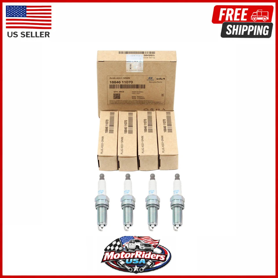 SPARK PLUGS 4-Pack 2011-2018 ELANTRA TUCSON FORTE KIA  OEM # 1884611070
