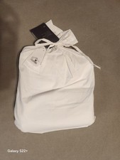 Restoration Hardware Italian Hotel Satin Stitch Duvet Cover 14020038 Twin White