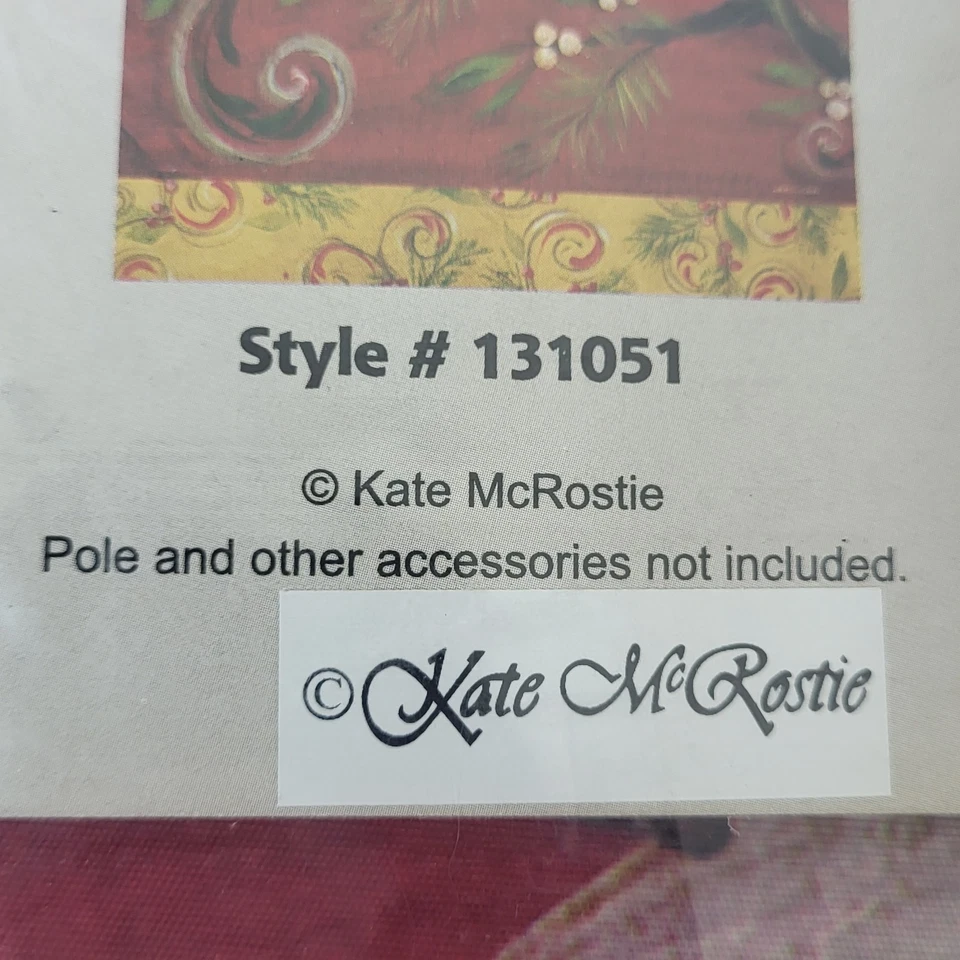 VTG Kate Miller-McRostie Woodland Birds House Flag 29 x 43 Silk Reflections New - Image 4 of 4