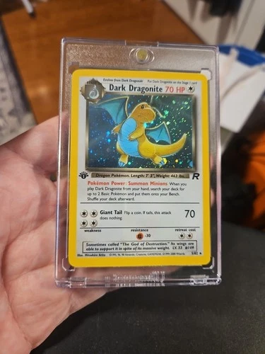 Pokémon TCG Dark Dragonite 1st Ed Team Rocket Holo Rare #5/82 - Nice!