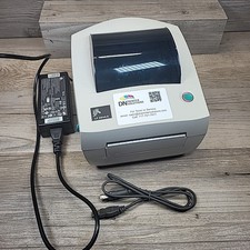 Zebra LP2844 Direct Thermal Label Printer with AC Adapter and USB Cable
