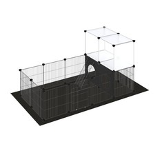 Pawz Pet Playpen Small Animals Guinea Pig Cage DIY  Exercise Fence 24 Panels Mat