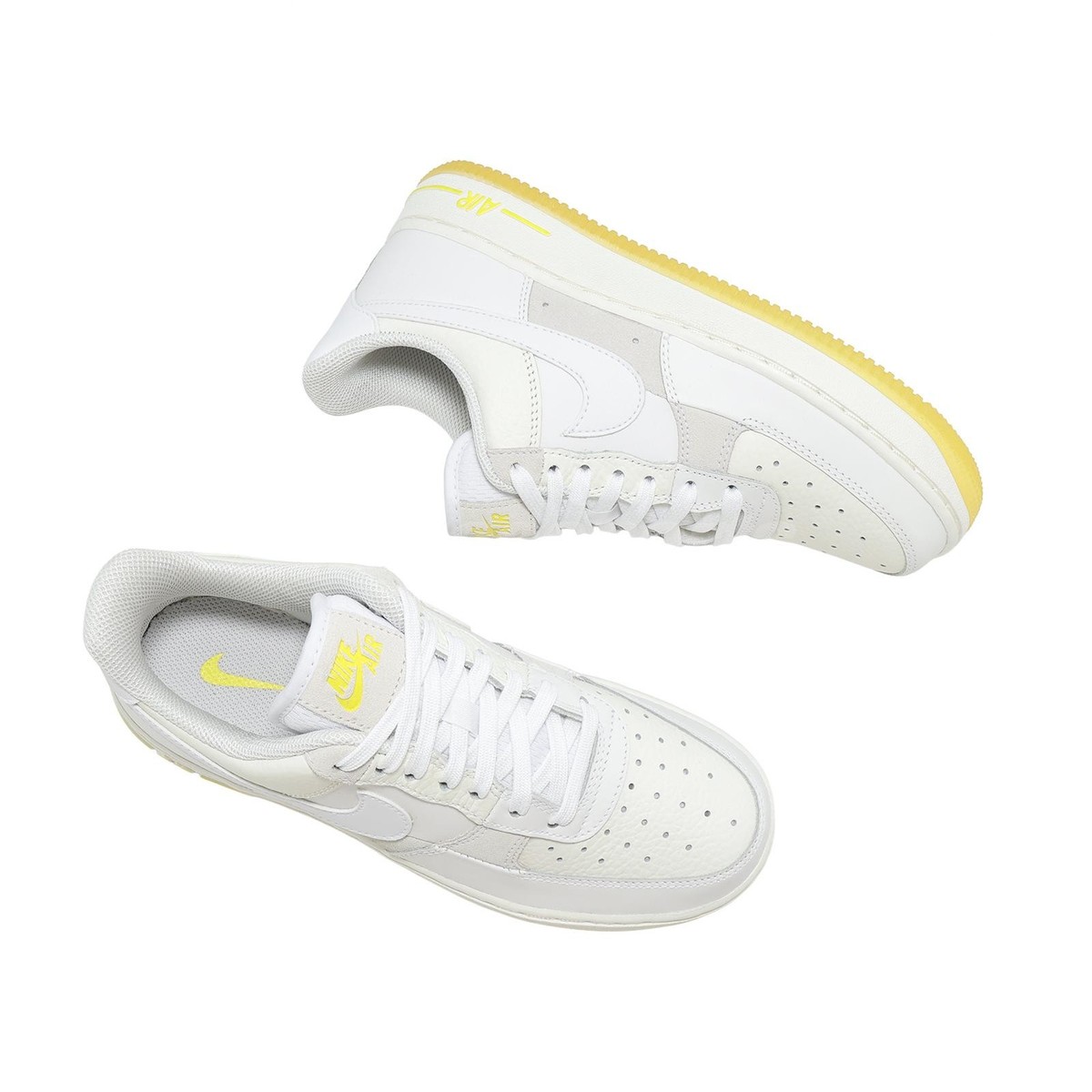 Nike Air Force 1 AF1 UV Reactive White Opti Yellow Women Casual