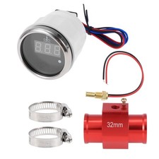 Auto Digital Water Temp Gauge Kit With Joint Pipe Sensor Adaptor